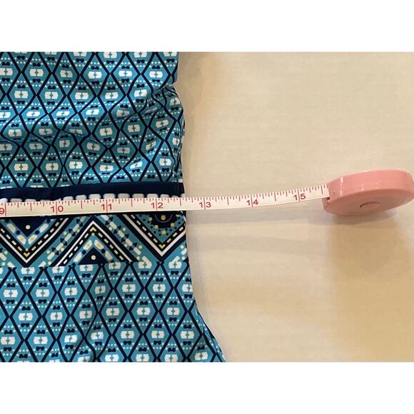 NWT Cupshe Turquoise Blue Boho Geometric Print Halter One-Piece Swimsuit, M - Picture 9 of 10